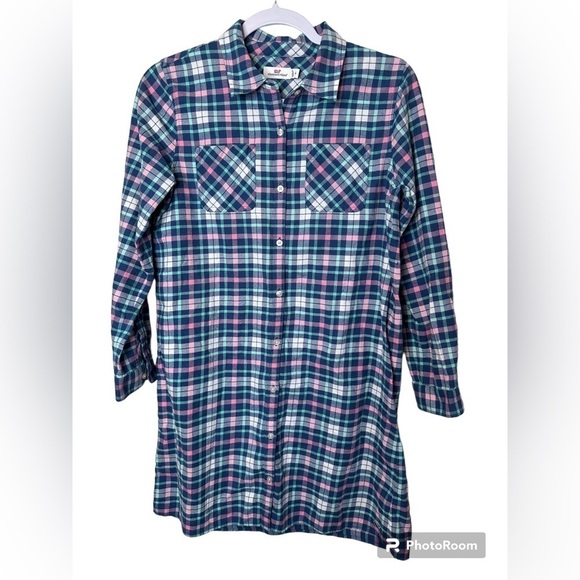 Vineyard Vines Girls‎ Size 14 Flannel Shirt Dress - Picture 1 of 5